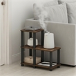 Furinno TURN-N-TUBE 3-Tier Open Frame Ladder Corner Bookshelf Amber Pine