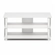 Furinno SULLY 3-Tier Open Frame Entertainment Center for TV up to 40 Inch White