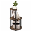 Furinno TURN-N-TUBE 3-Tier Half Round Toolless End TableAmber Pine