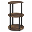 Furinno TURN-N-TUBE 3-Tier Half Round Toolless End TableAmber Pine