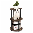 Furinno TURN-N-TUBE 3-Tier Half Round Toolless End TableAmber Pine