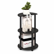 Furinno TURN-N-TUBE 3-Tier Half Round Toolless End TableEspresso