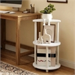 Furinno TURN-N-TUBE 3-Tier Half Round Toolless End TableWhite