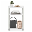 Furinno TURN-N-TUBE 3-Tier Slim Toolless End Table with Storage Shelf White
