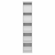 Furinno FULDA 5-Tier 10-In Width Narrow Bookcase 9.3 x 9.8 x 51.9 White