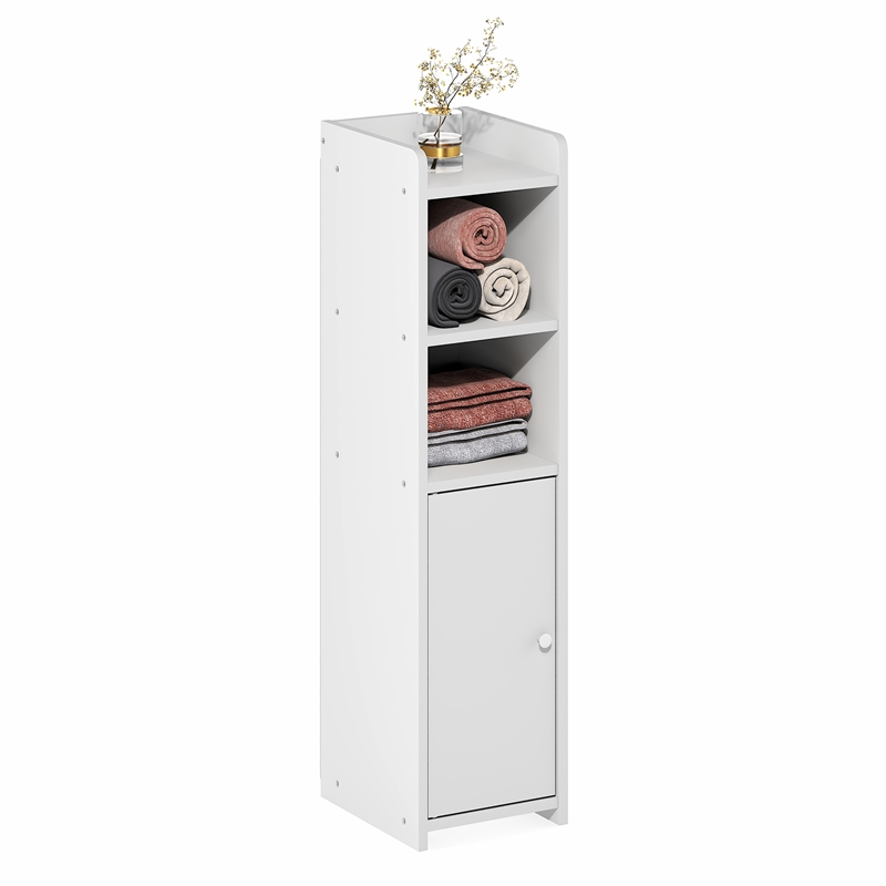 Furinno FULDA 5-Tier Adjustable Bathroom Storage/Door/Holder Stand 32H White