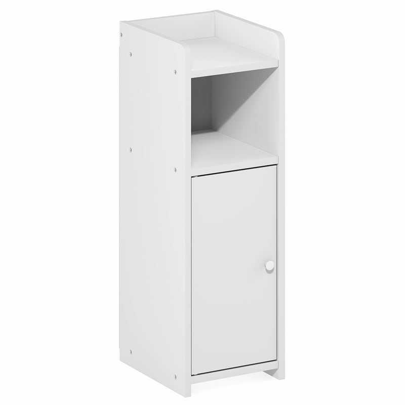 Furinno FULDA 4-Tier Adjustable Bathroom Storage/Door/ Holder Stand 24H White