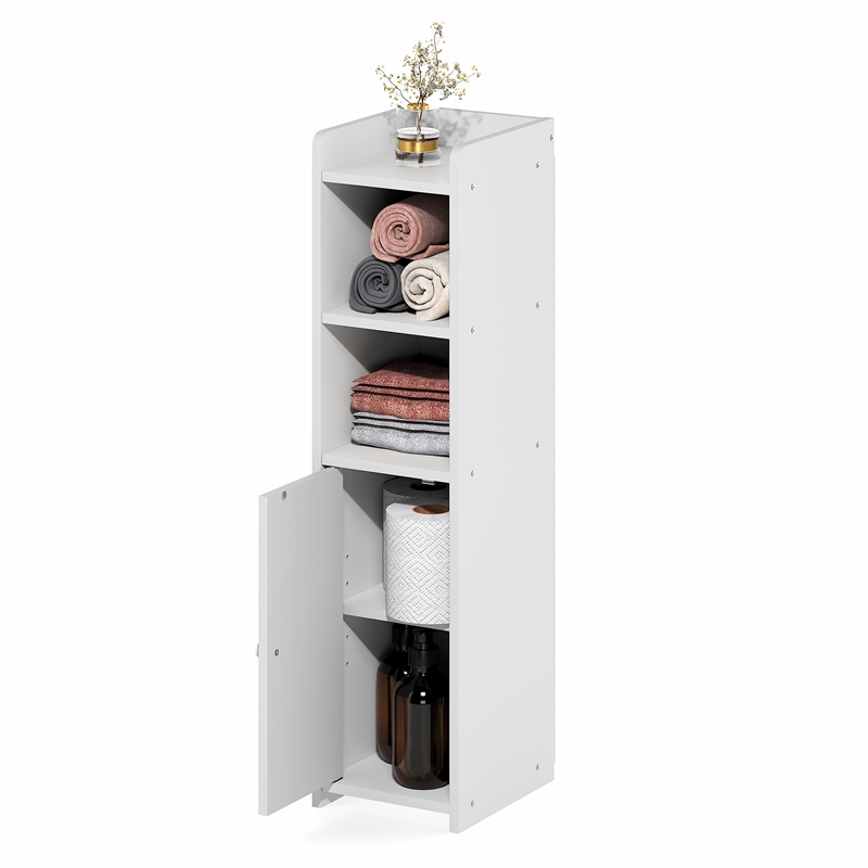 Furinno FULDA 5-Tier Adjustable Narrow Closet Organizer Storage/Door 32H White