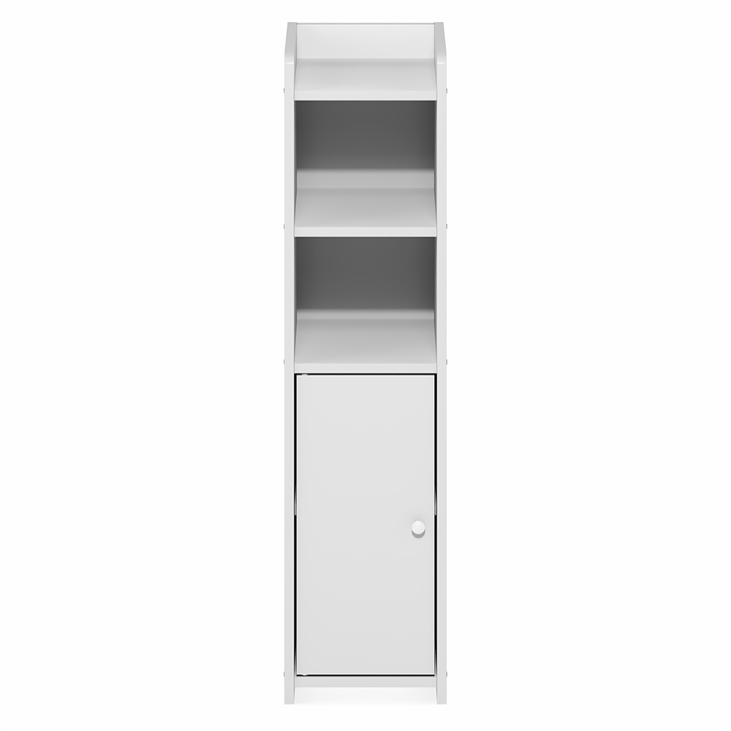 Furinno FULDA 5-Tier Adjustable Narrow Closet Organizer Storage/Door 32H White