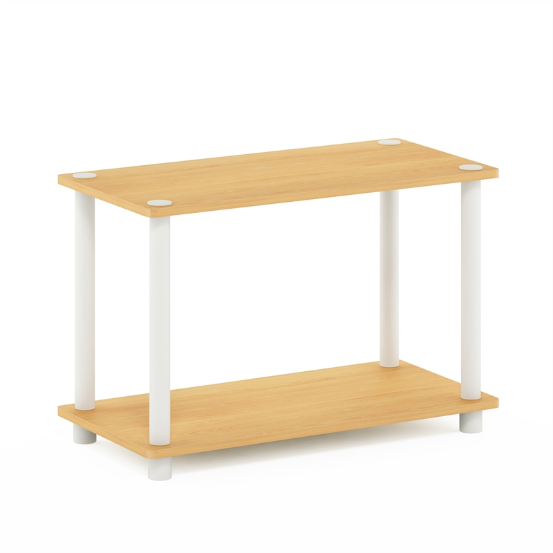 Furinno TURN-N-TUBE Toolless Nightstand with Open Shelf Side/End Table Beech