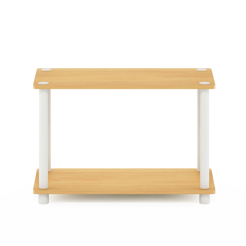 Furinno TURN-N-TUBE Toolless Nightstand with Open Shelf Side/End Table Beech