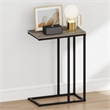 Furinno CAMNUS C-shape Metal Frame Nightstand Side/End Table French Oak Grey