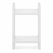 Furinno VIOLA 2-Tier Narrow Bookshelf Corner 1.2-Inch Extra Thick Frame White