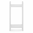 Furinno VIOLA 2-Tier Narrow Corner Bookshelf 1.2-Inch Extra Thick Frame White