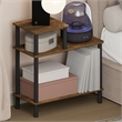 Furinno TURN-N-TUBE 3-Tier Open Nightstand Toolless Side/End Table Amber Pine