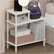 Furinno TURN-N-TUBE 3-Tier Open Nightstand Toolless Side/End Table White