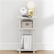 Furinno JUST 3-Tier Turn-N-Tube Open Nightstand Round Curve Corner White