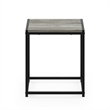 Furinno CAMNUS Metal Frame Nightstand Toolless Side/End Table French Oak Grey