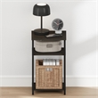 Furinno JUST 3-Tier Metal Frame Nightstand Open Shelve End/Side Table Espresso