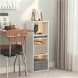Furinno LUDER 3-Cube LED Lights Bookcase 9.3 x 12 x 31.5. White