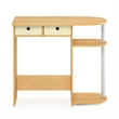 Furinno JAYA 32-Inch 2 Fabric Drawers Open Shelves Console Table. Beech