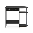 Furinno JAYA 32-Inch 2 Fabric Drawers Open Shelves Console Table. Black