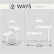 Furinno TURN-N-TUBE 3-Tier Adjustable Desktop Organizer. White