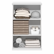Furinno FANO 3-Tier Stackable Adjustable Open Shelves Closet Organizer. White