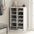Furinno FANO 12-Cube Stackable Adjustable Open Shelf Closet Organizer. White