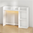 Furinno CLASSIC 5-Shelf LED Lights Desktop Hutch Desk Organzier. White