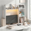 Furinno CLASSIC 5-Shelf LED Lights Desktop Hutch Desk Organzier. White