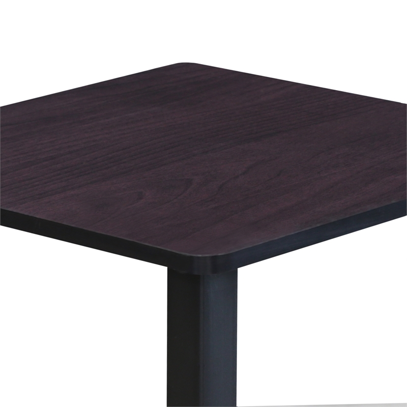 Furinno SIMPLISTIC Set of 2 2-Tier Easy Assembly Nightstand. Dark Walnut