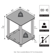Furinno SIMPLISTIC Set of 2 Nightstand. Bedside Table. End Table. Espresso
