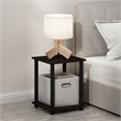 Furinno SIMPLISTIC Set of 2 Nightstand. Bedside Table. End Table. Espresso
