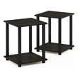 Furinno SIMPLISTIC Set of 2 Nightstand. Bedside Table. End Table. Espresso
