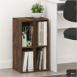 Furinno FULDA Set of 2. 2-Tier 6-In Width Narrow Bookcase. Amber Pine