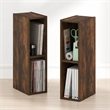 Furinno FULDA Set of 2. 2-Tier 6-In Width Narrow Bookcase. Amber Pine