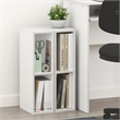 Furinno FULDA Set of 2. 2-Tier 6-In Width Narrow Bookcase. White