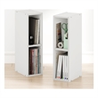 Furinno FULDA Set of 2. 2-Tier 6-In Width Narrow Bookcase. White