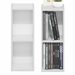 Furinno FULDA Set of 2. 2-Tier 8-In Width Narrow Bookcase. White