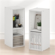 Furinno FULDA Set of 2. 2-Tier 8-In Width Narrow Bookcase. White