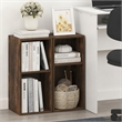 Furinno FULDA Set of 2. 2-Tier 10-In Width Narrow Bookcase. Amber Pine