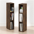 Furinno FULDA Set of 2. 3-Tier 6-In Width Narrow Bookcase. Amber Pine