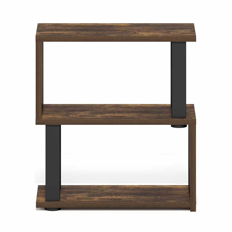 Furinno TURN-N-TUBE 3-Tier Corner Desk Organizers and Accessories. Amber Pine