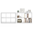 Furinno CUBICLE Set of 2. 6-Cube Thick Frame Reversible Bookcase. White
