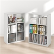 Furinno CUBICLE Set of 2. 6-Cube Thick Frame Reversible Bookcase. White