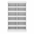Furinno FANO 12-Cube Adjustable Bookshelf. Stackable Open Shelf Bookcase. White