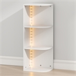 Furinno PASIR 3-Tier Corner LED Lights Closet Organizers and Storage. White