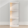Furinno PASIR 3-Tier Corner LED Lights Closet Organizers and Storage. White
