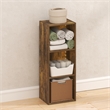 Furinno LUDER 3-Cube LED Lights Closet Organizers and Storage. Amber Pine